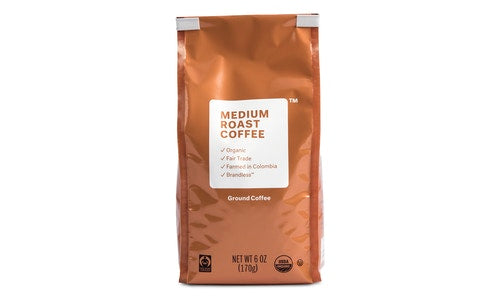 Organic Fair Trade Medium Roast Ground Coffee
